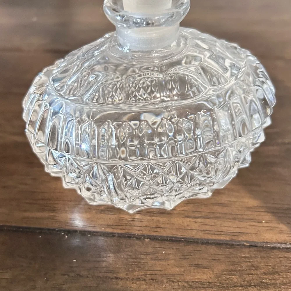 Vintage Crystal Perfume Bottle Pair | Vanity Decor Cut Glass